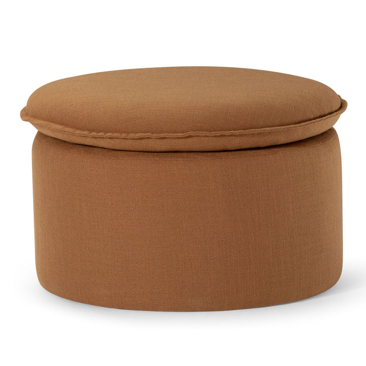 Maven Lane Lyra Contemporary Ottoman in Clay Fabric Upholstery - VMInnovations