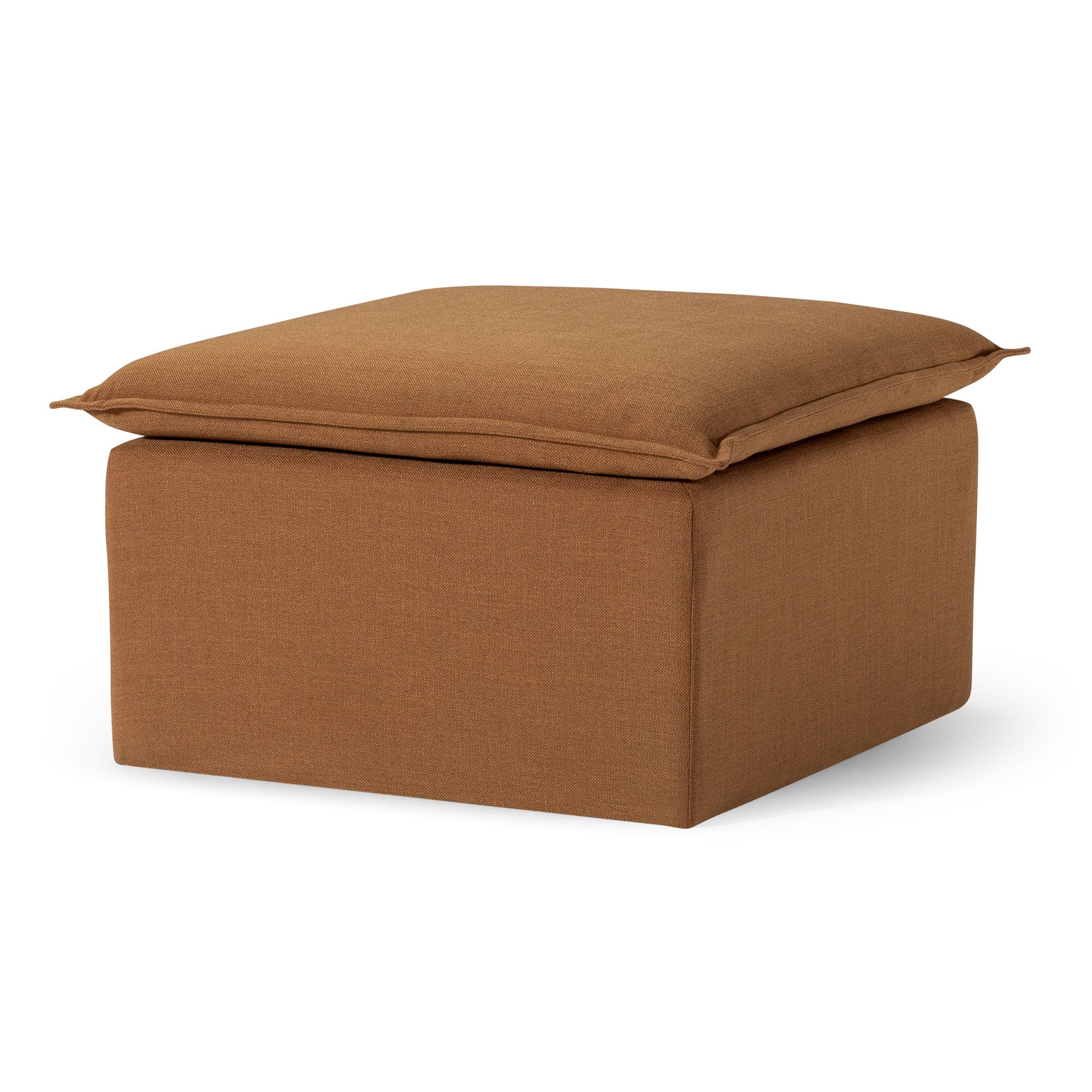Maven Lane Claude Contemporary Ottoman in Clay Fabric Upholstery (Open Box) - VMInnovations