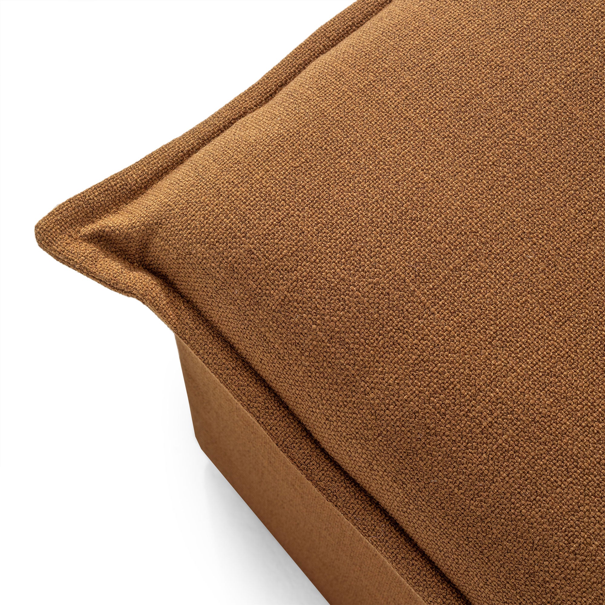 Maven Lane Claude Rustic Ottoman in Clay Fabric Upholstery (Used) - VMInnovations