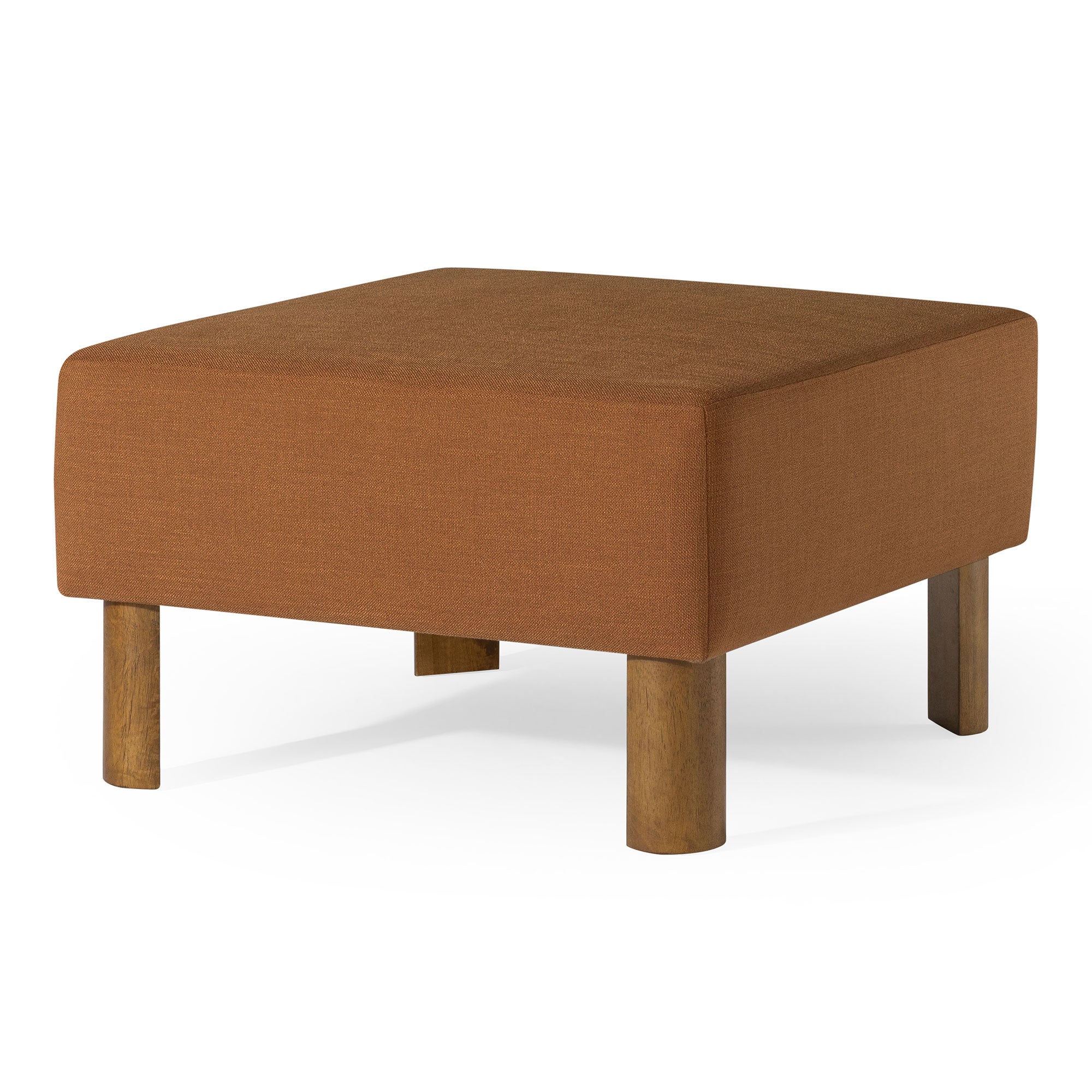 Maven Lane Contemporary Ottoman w/Refined Brown Wood Finish(Open Box) - VMInnovations