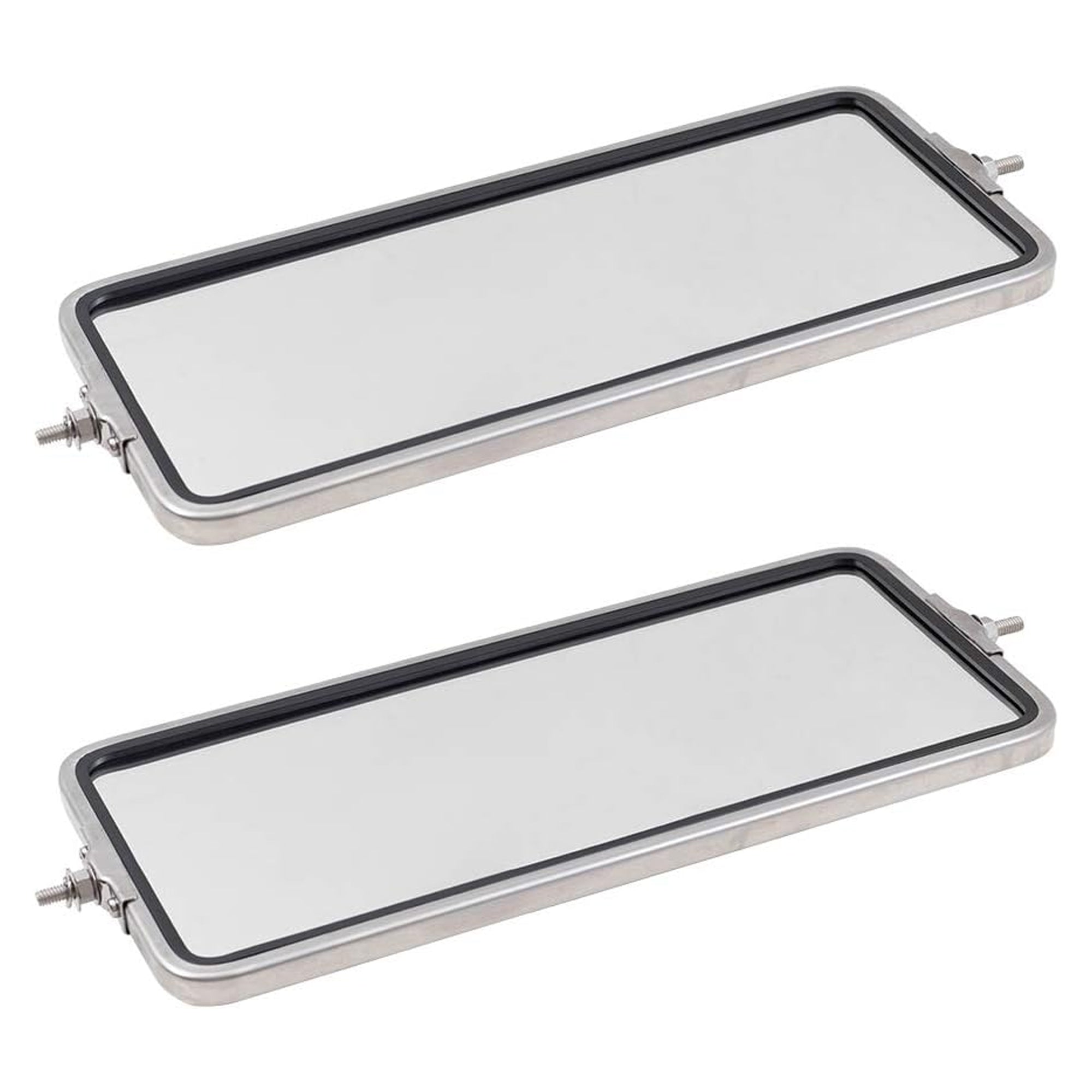 Brock Universal West Coast Stainless Steel Truck Side Mirror 7" x 16" (2 Pack)