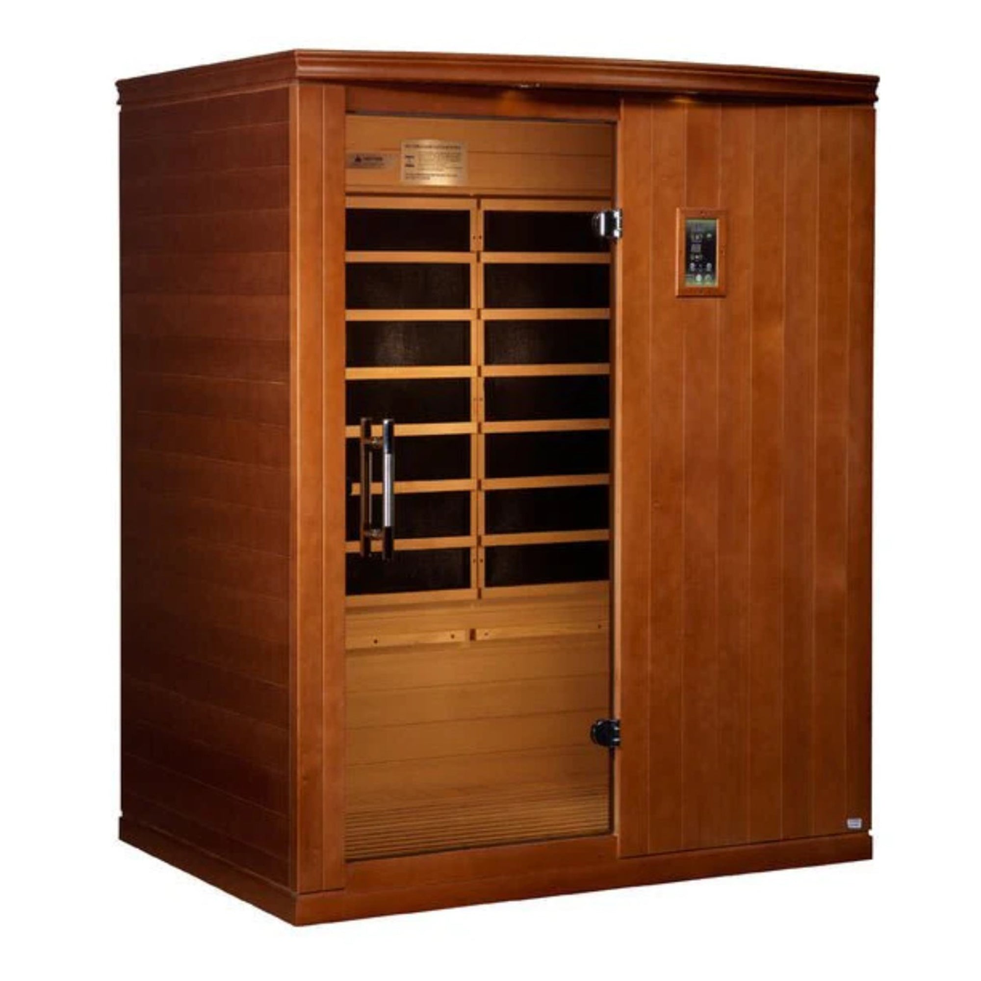 Dynamic Saunas Madrid Elite 3 Person Ultra Low EMF Infrared Lighting Home Sauna