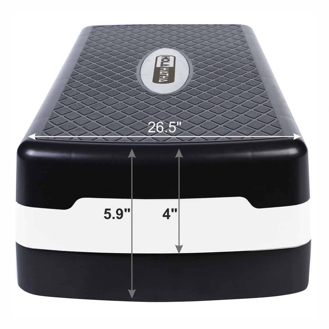 HolaHatha Aerobic Step Platform Exercise Fitness Equipment w/ Adjustable Height - VMInnovations
