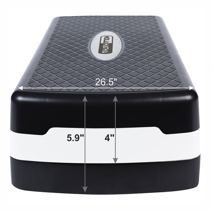 HolaHatha Aerobic Step Platform Exercise Fitness Equipment w/ Adjustable Height - VMInnovations