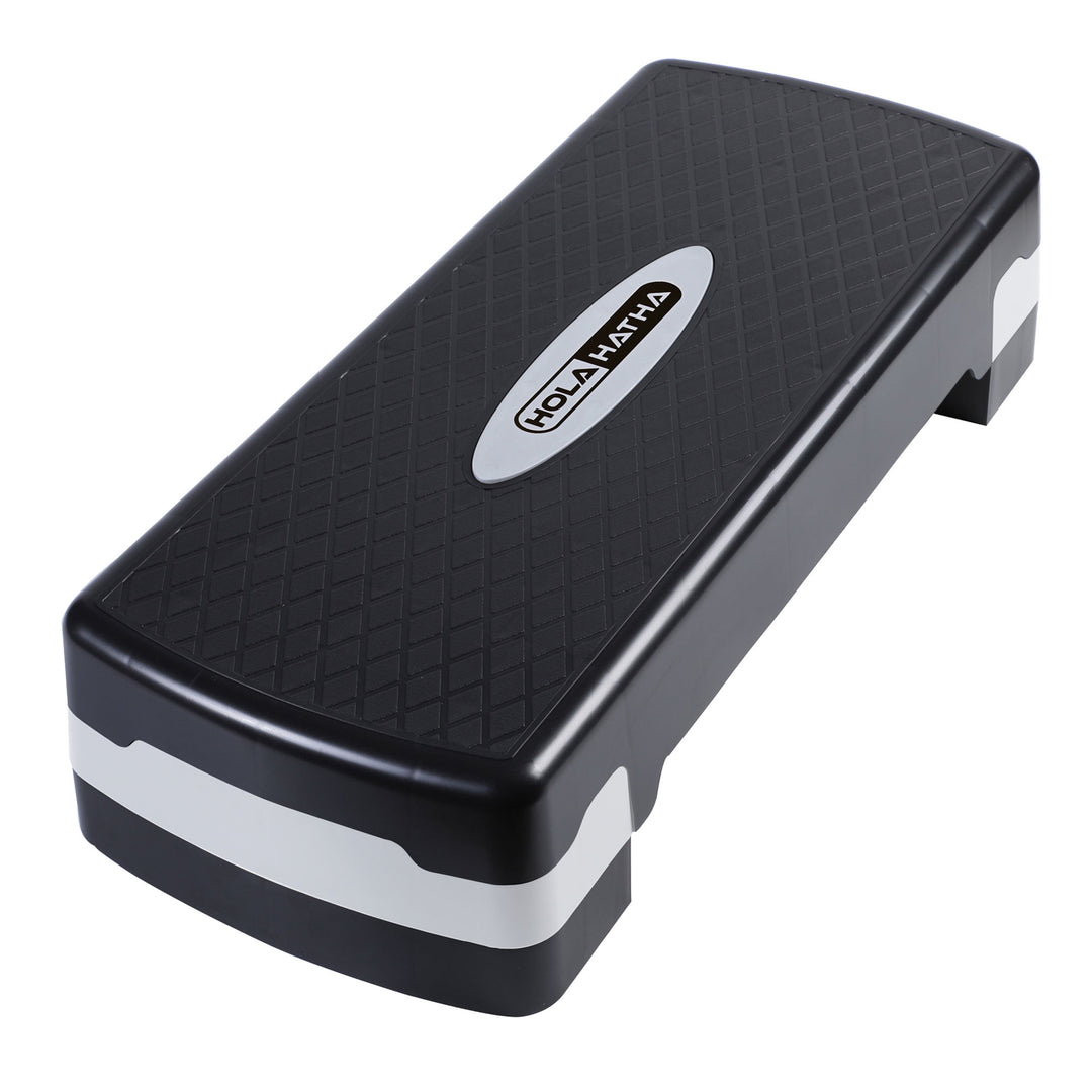 HolaHatha Aerobic Step Platform Exercise Fitness Equipment w/ Adjustable Height - VMInnovations
