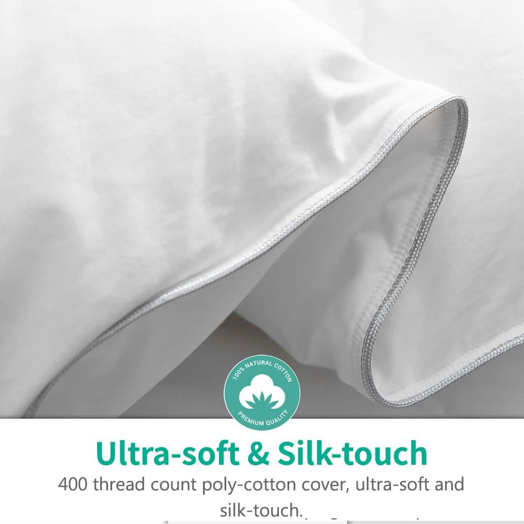 APSMILE Luxurious Feathers Down Full Queen Duvet Insert Comforter, White - VMInnovations