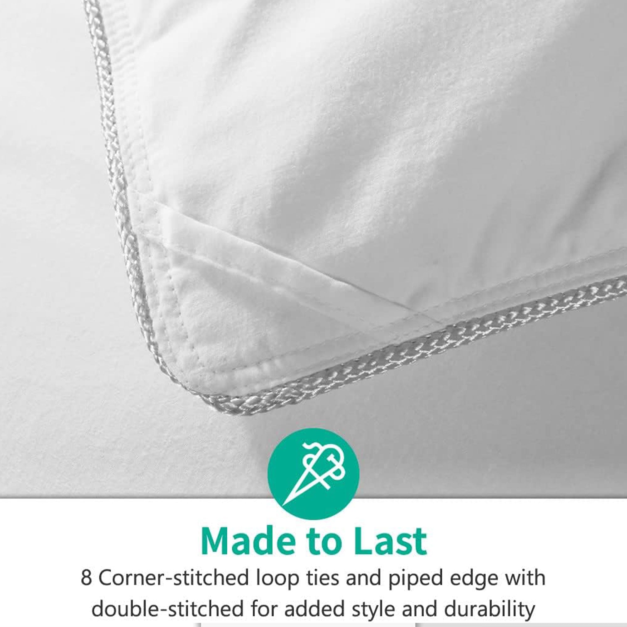 APSMILE Luxurious Feathers Down Full Queen Duvet Insert Comforter, White (Used) - VMInnovations