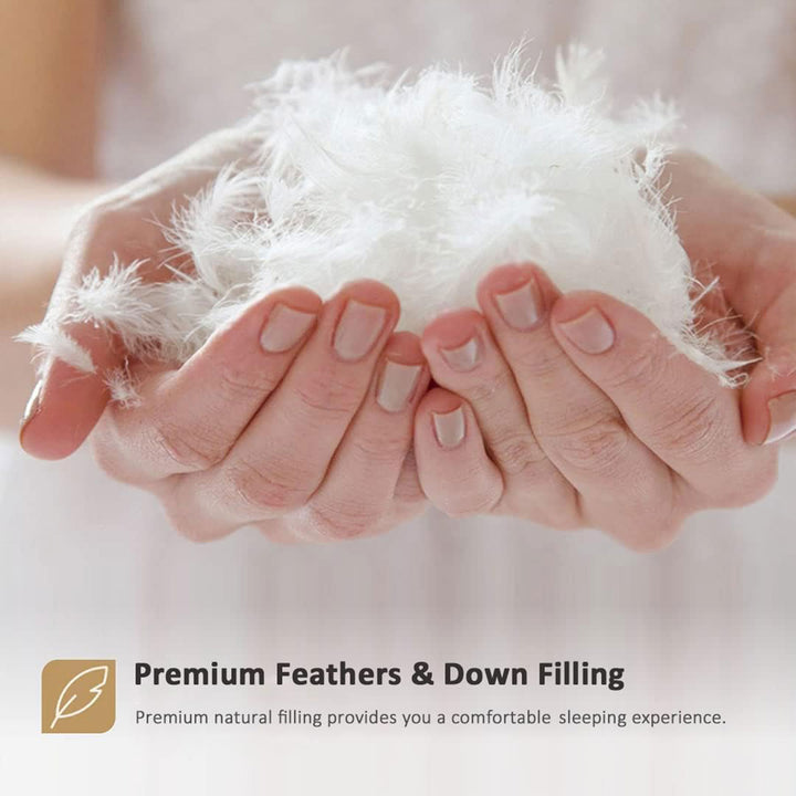 DWR King Sized 106 x 90 In Breathable Duvet Insert for All Season Bedding, White - VMInnovations