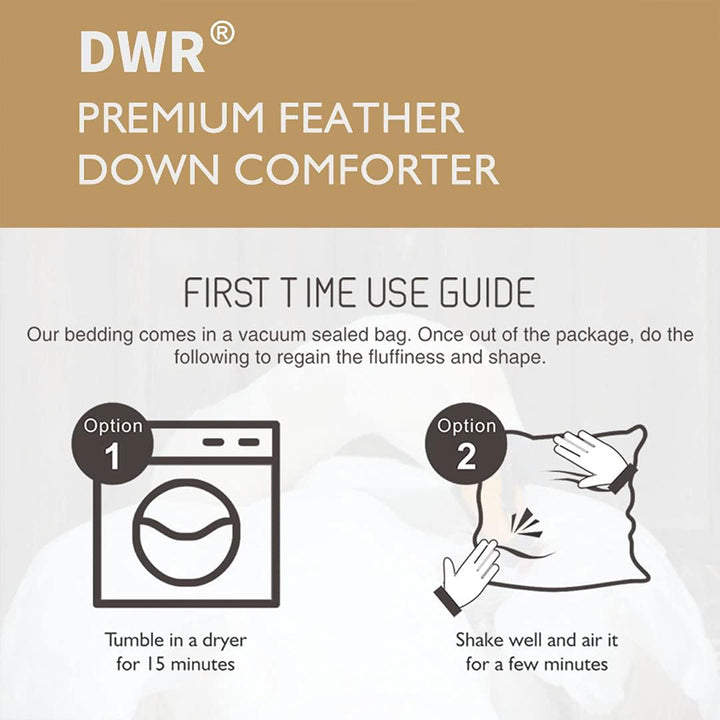 DWR King Sized 106 x 90 In Breathable Duvet Insert for All Season Bedding, White - VMInnovations