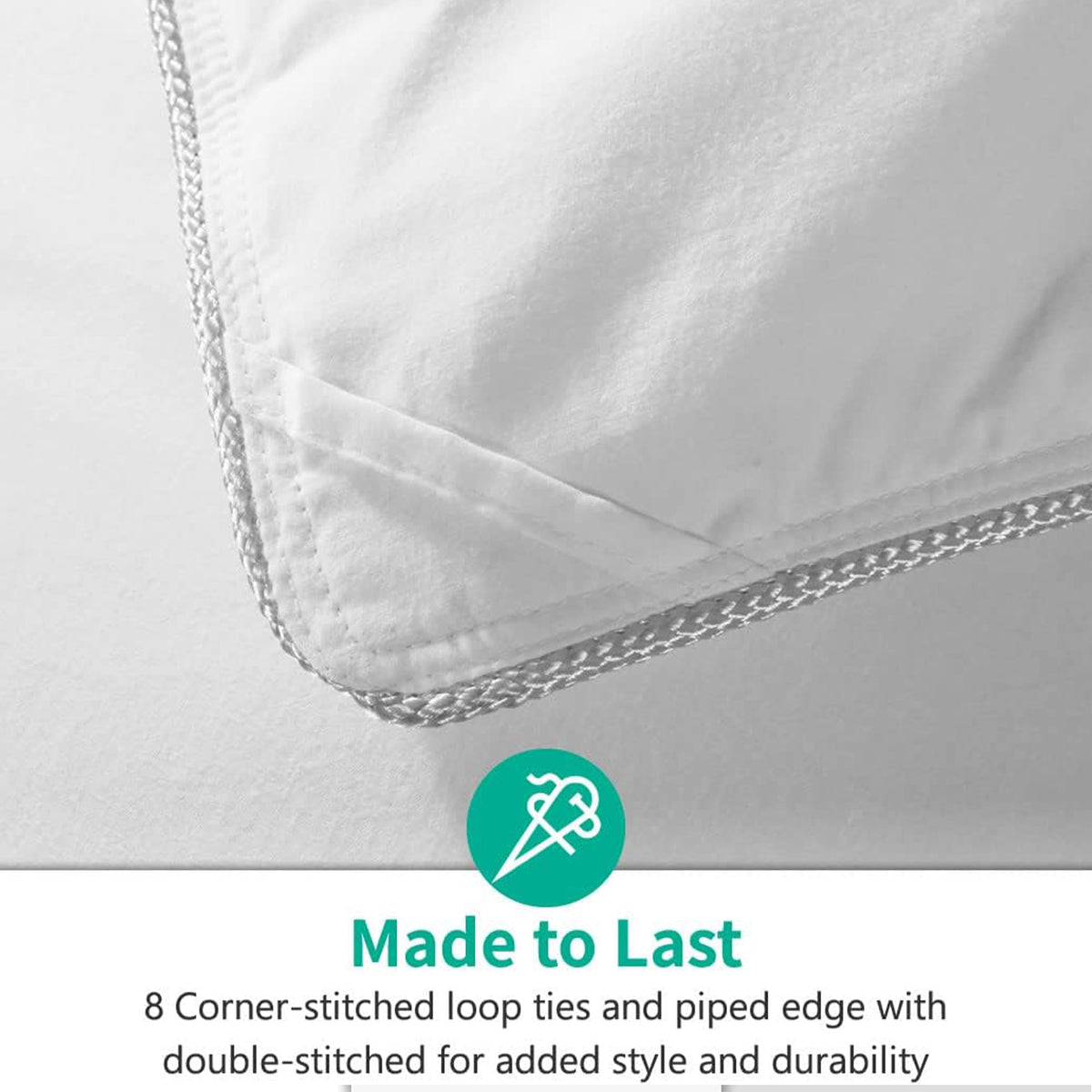 APSMILE King Heavyweight Feathers Down Poly Cotton Duvet Comforter (Open Box) - VMInnovations
