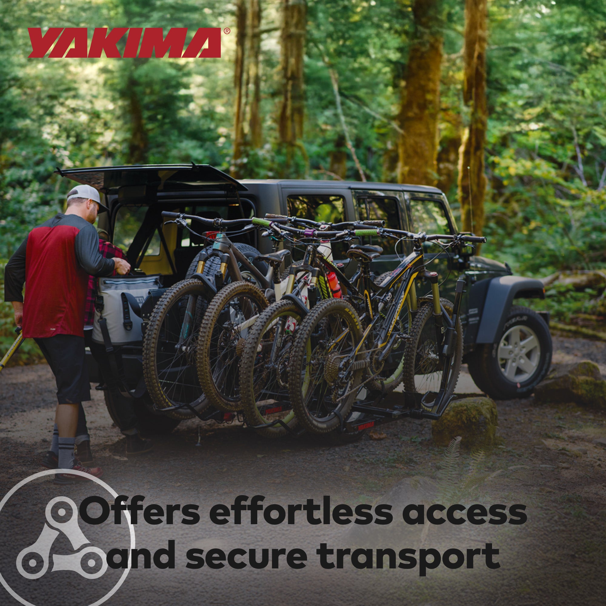 Yakima OnRamp LX Bike Rack with Ramp and Wheel Straps and BackSwing Adapter