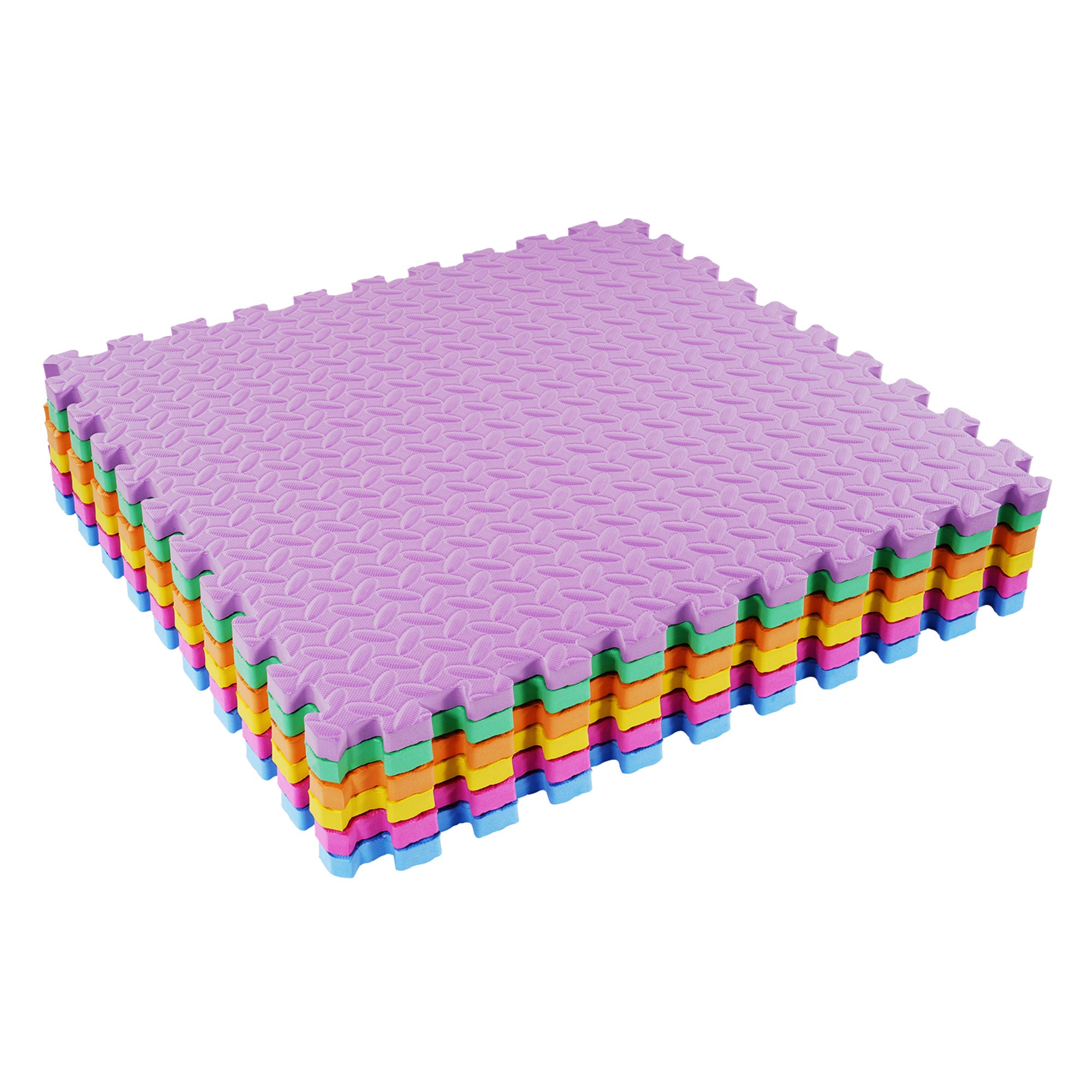 BalanceFrom 24 sq. ft. Interlocking Foam Exercise Mat Tiles,Multicolor(Open Box) - VMInnovations