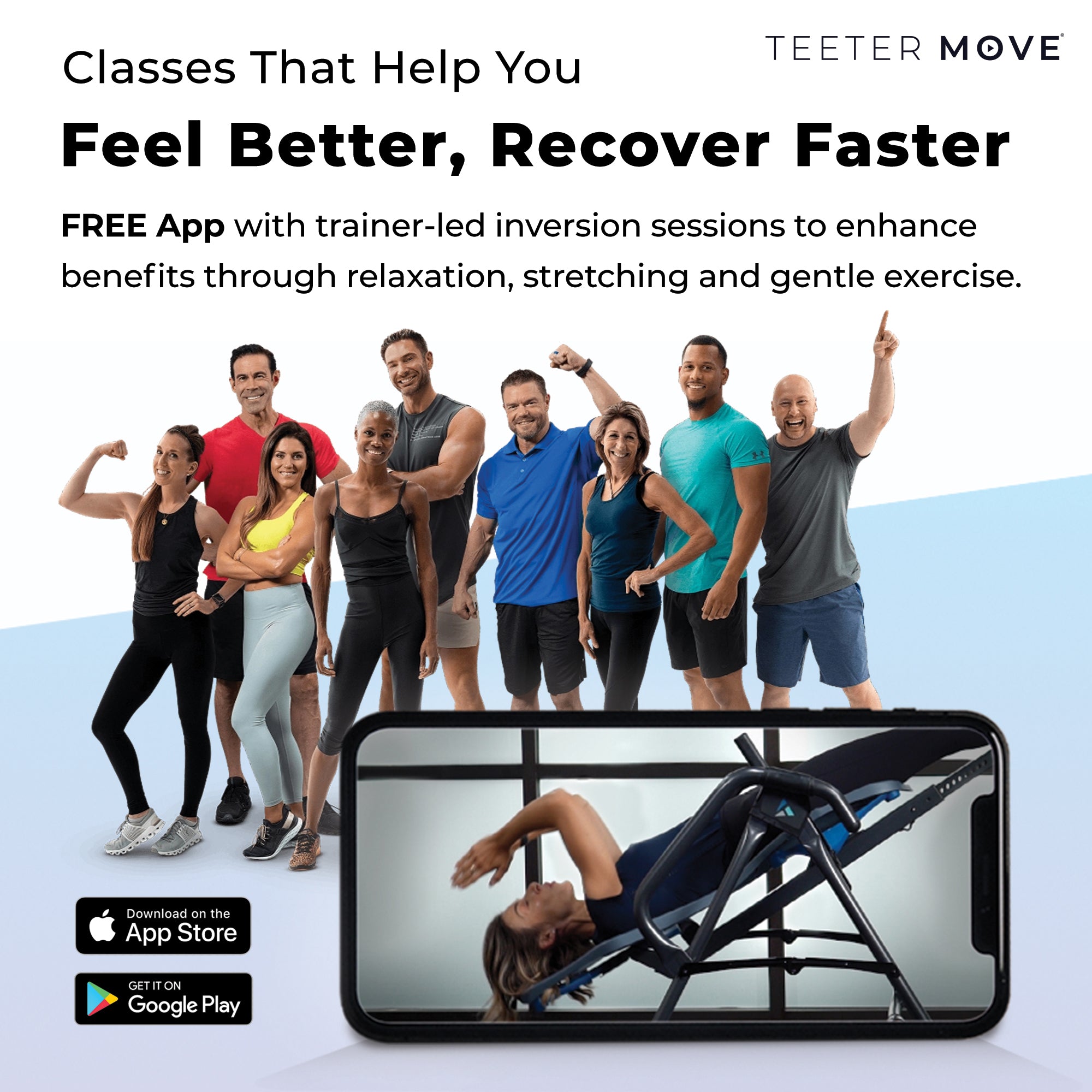 TEETER FitSpine X1 Inversion Table w/Flexible 8 Point Floating Suspension (Used) - VMInnovations