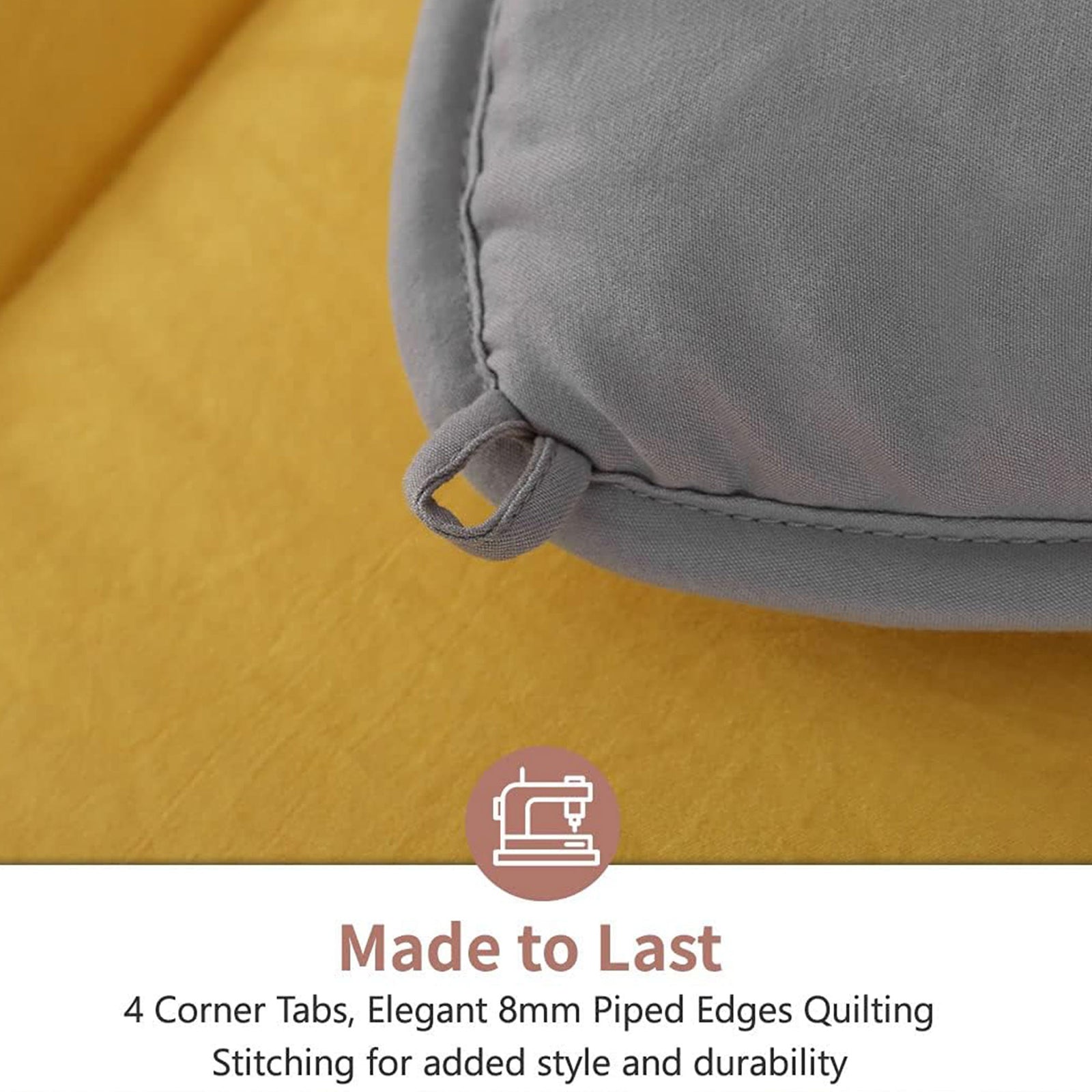 APSMILE Reversible Full/Queen Ultra Soft Microfiber Bed Comforter, Yellow/Gray - VMInnovations