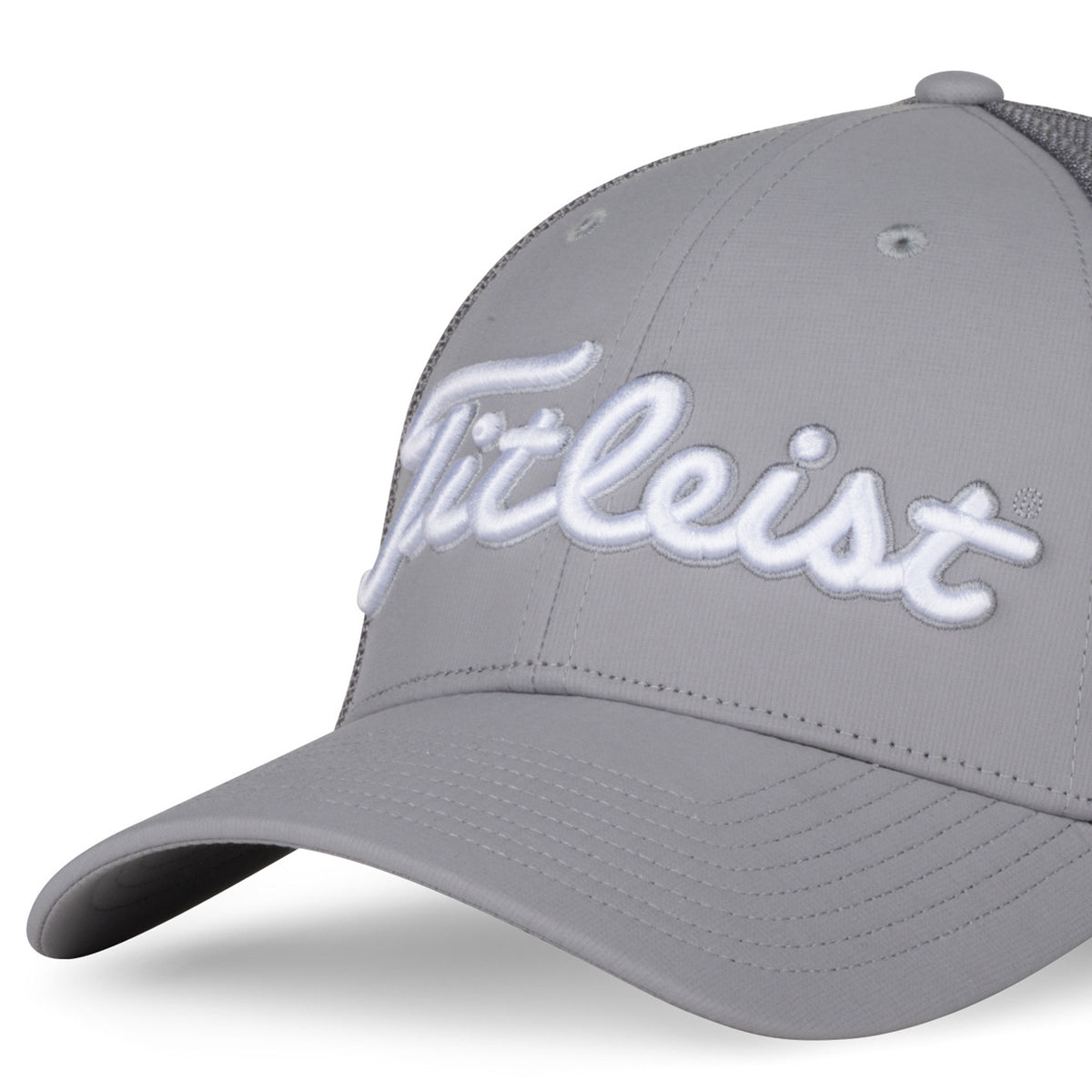 Titleist Tour Sports Small to Medium Mesh Standard Curve Bill Golf Cap Hat, Gray