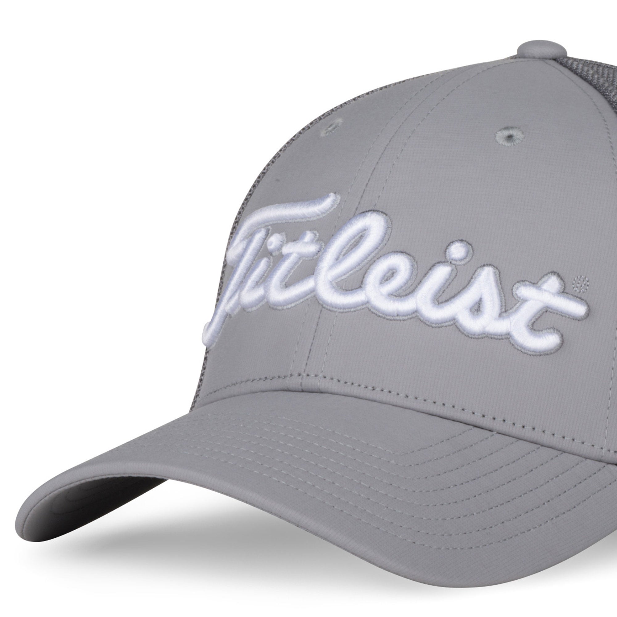 Titleist Tour Sports Small to Medium Mesh Standard Curve Bill Golf Cap Hat, Gray - VMInnovations