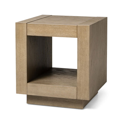Maven Lane Artemis Contemporary Wooden Side Table in Refined Grey Finish