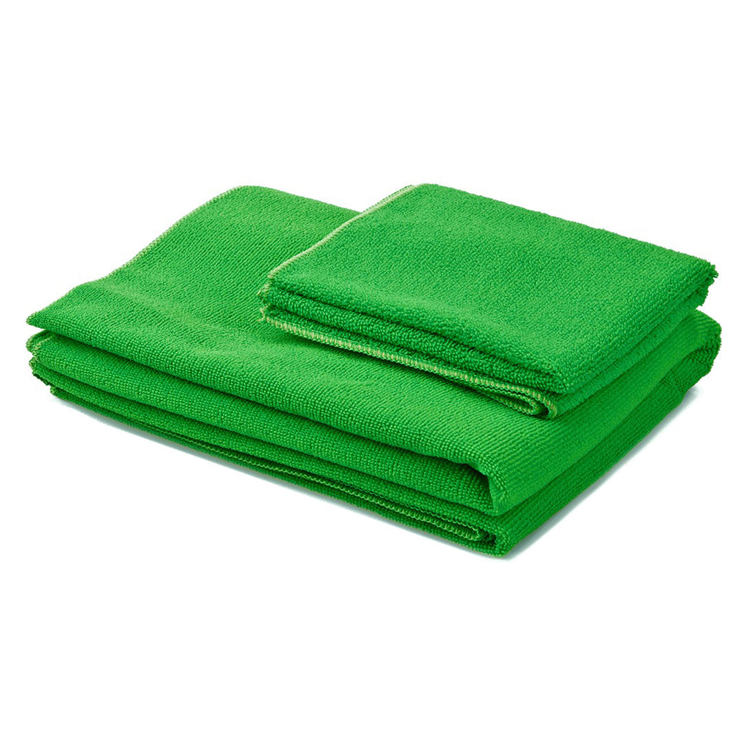 BalanceFrom 7pc Yoga Set with Mat, Stretch Strap & Knee Pad, Green (Open Box)