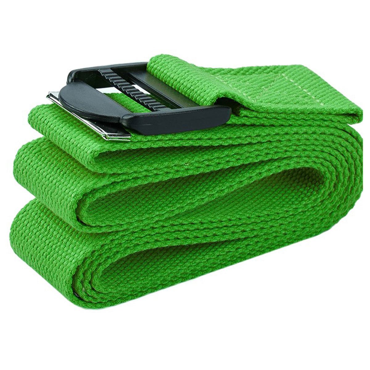 BalanceFrom 7pc Yoga Set with Mat, Stretch Strap & Knee Pad, Green (Open Box)