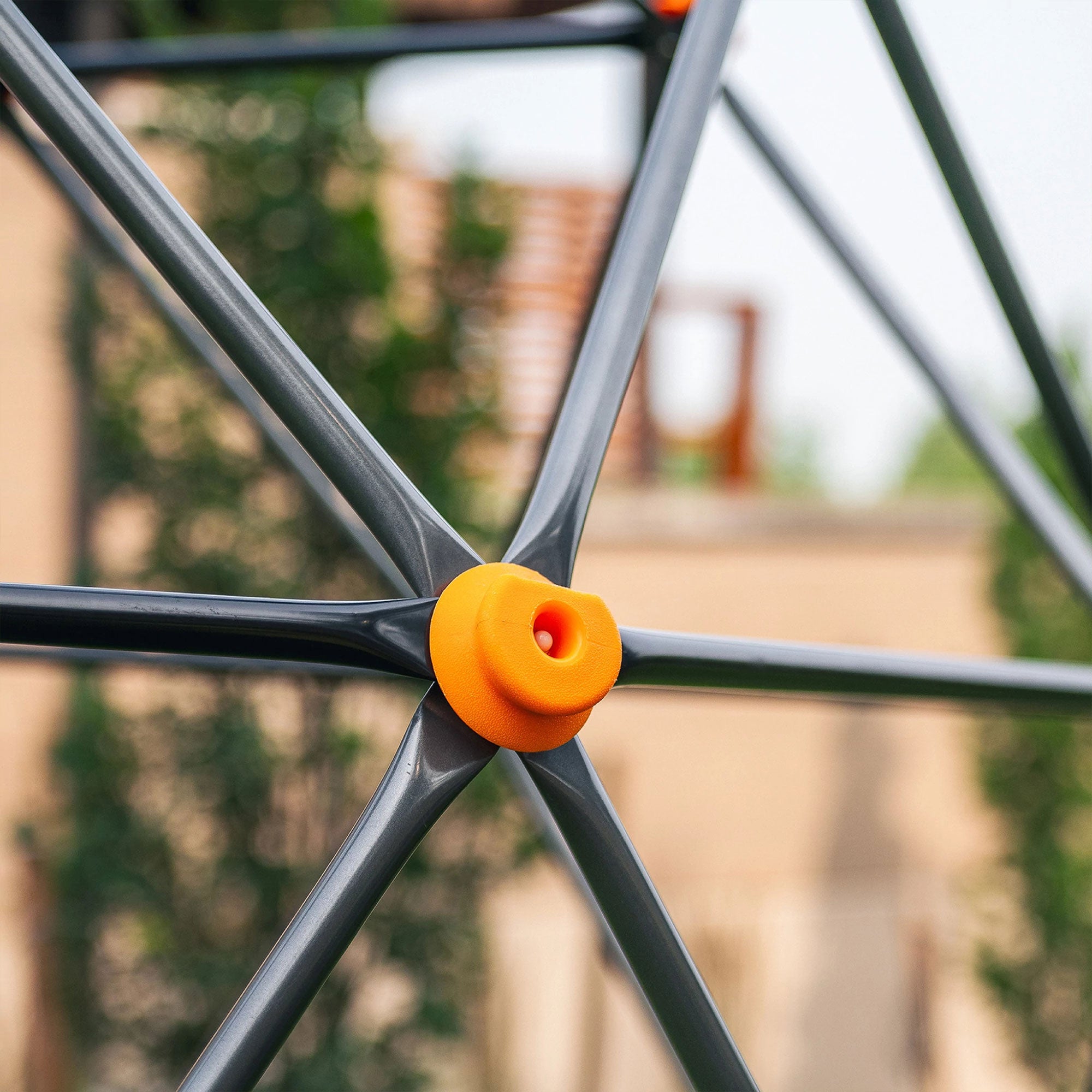 gobaplay Large Powder Coated Steel Geometric Climbing Dome with 3 Sleek Anchors (For Parts) - VMInnovations