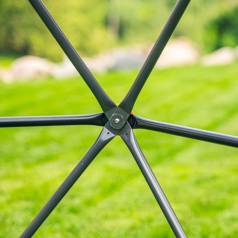 gobaplay Large Powder Coated Steel Geometric Climbing Dome with 3 Sleek Anchors
