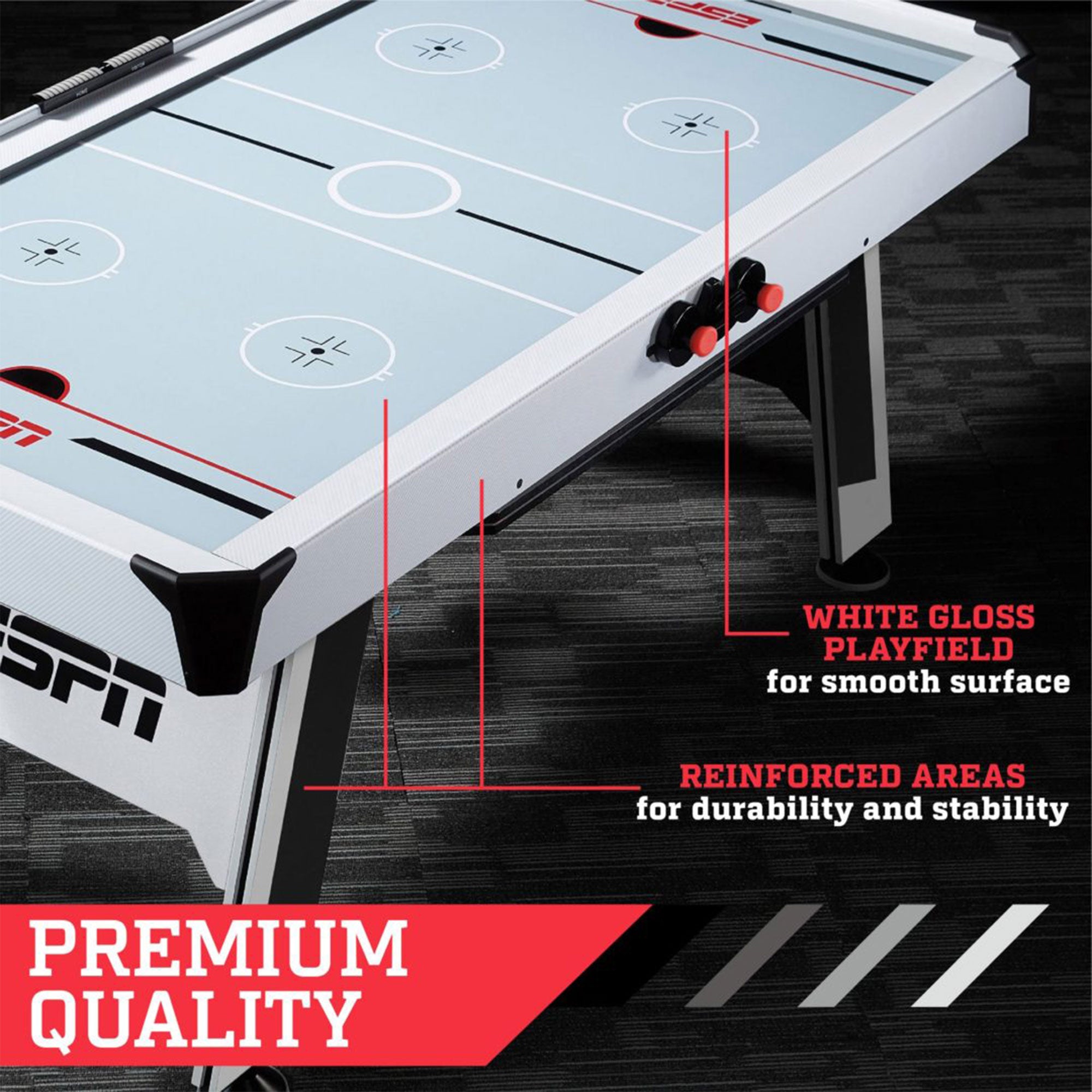 ESPN 72'' Air Powered Hockey Arcade Table with Table Tennis Conversion Top(Used) - VMInnovations