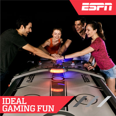 ESPN 7 Foot Air Powered Hockey Table w/ Electronic Scorer, 2 Pucks and 2 Pushers