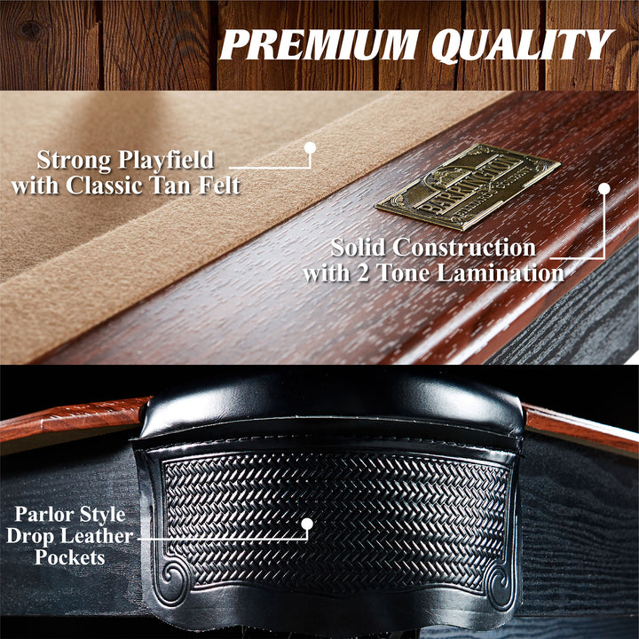 Barrington Billiards 7.5' Pocket Table w/Pool Ball & Cue Stick Set(Open Box) - VMInnovations