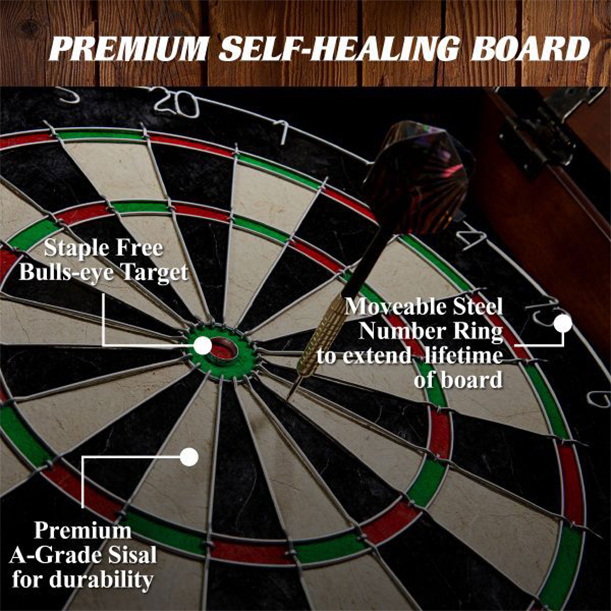 Barrington Billiards 18" Premium Dartboard Cabinet Set with Darts (For Parts) - VMInnovations