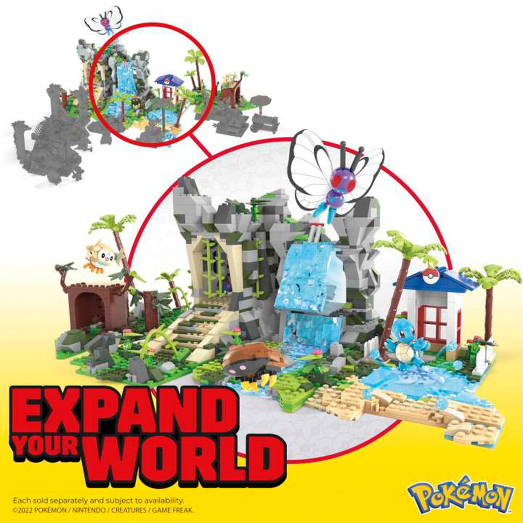 Mattel 1362 Piece Pokemon Building Jungle Voyage Toy Kit with 4 Action Figures - VMInnovations