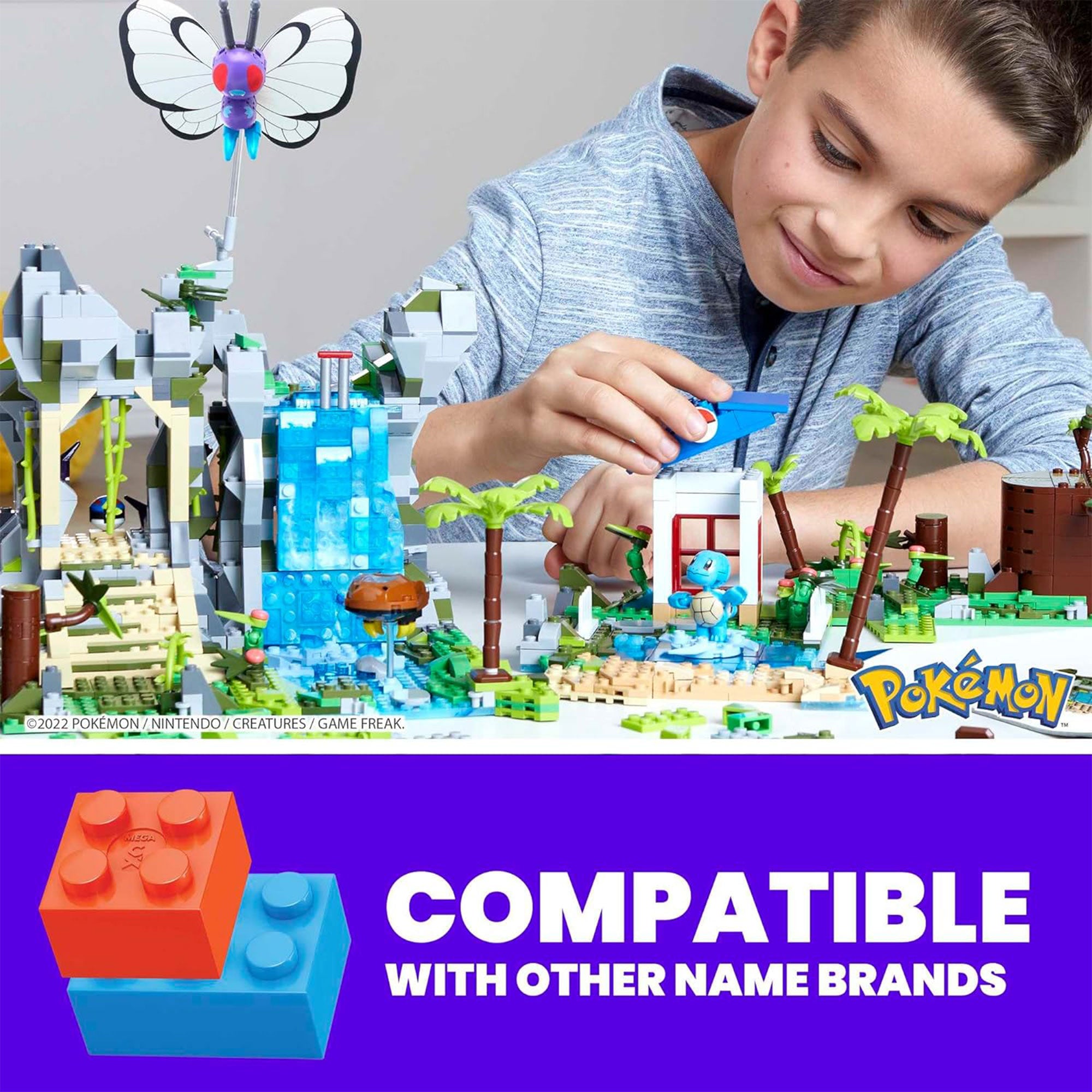 Mattel 1362 Piece Pokemon Building Jungle Voyage Toy Kit with 4 Action Figures - VMInnovations