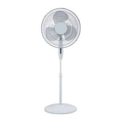 HomePoint 16-Inch 3 Speed Tilt Head Oscillating Standing Fan, White (Open Box)
