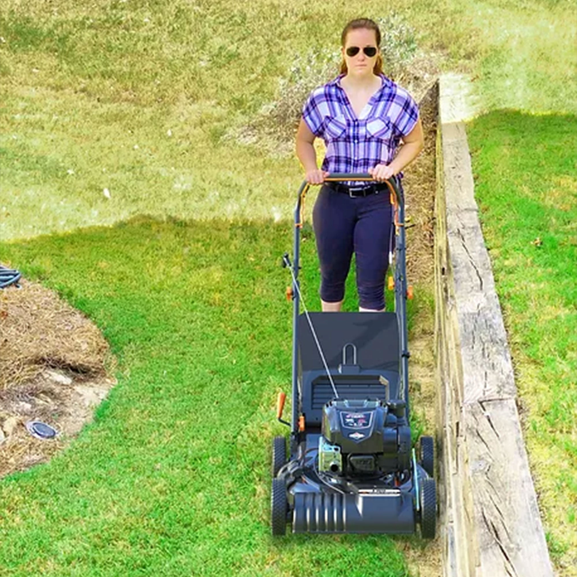 Yard Force Self Propelled FWD 3-in-1 Gas Push Lawn Mower with 22" Steel Deck - VMInnovations
