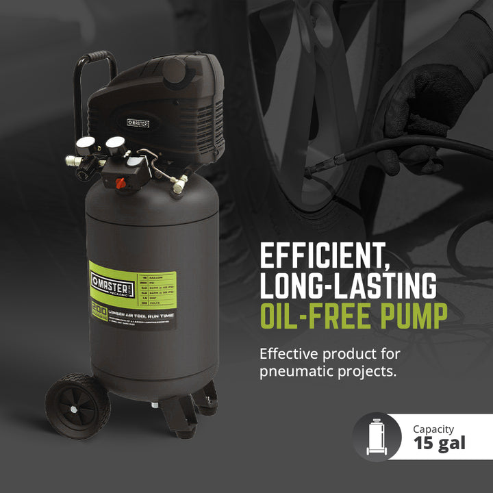 MAT INDUSTRIES LLC Portable Heavy Duty 15 Gallon Air Compressor, Green - VMInnovations