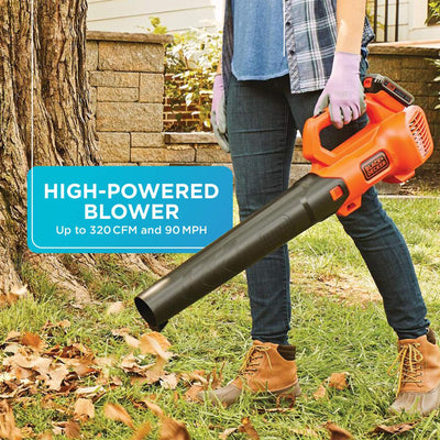 BLACK+DECKER 20V MAX Powerconnect Axial Leaf Blower and String Trimmer Combo Kit