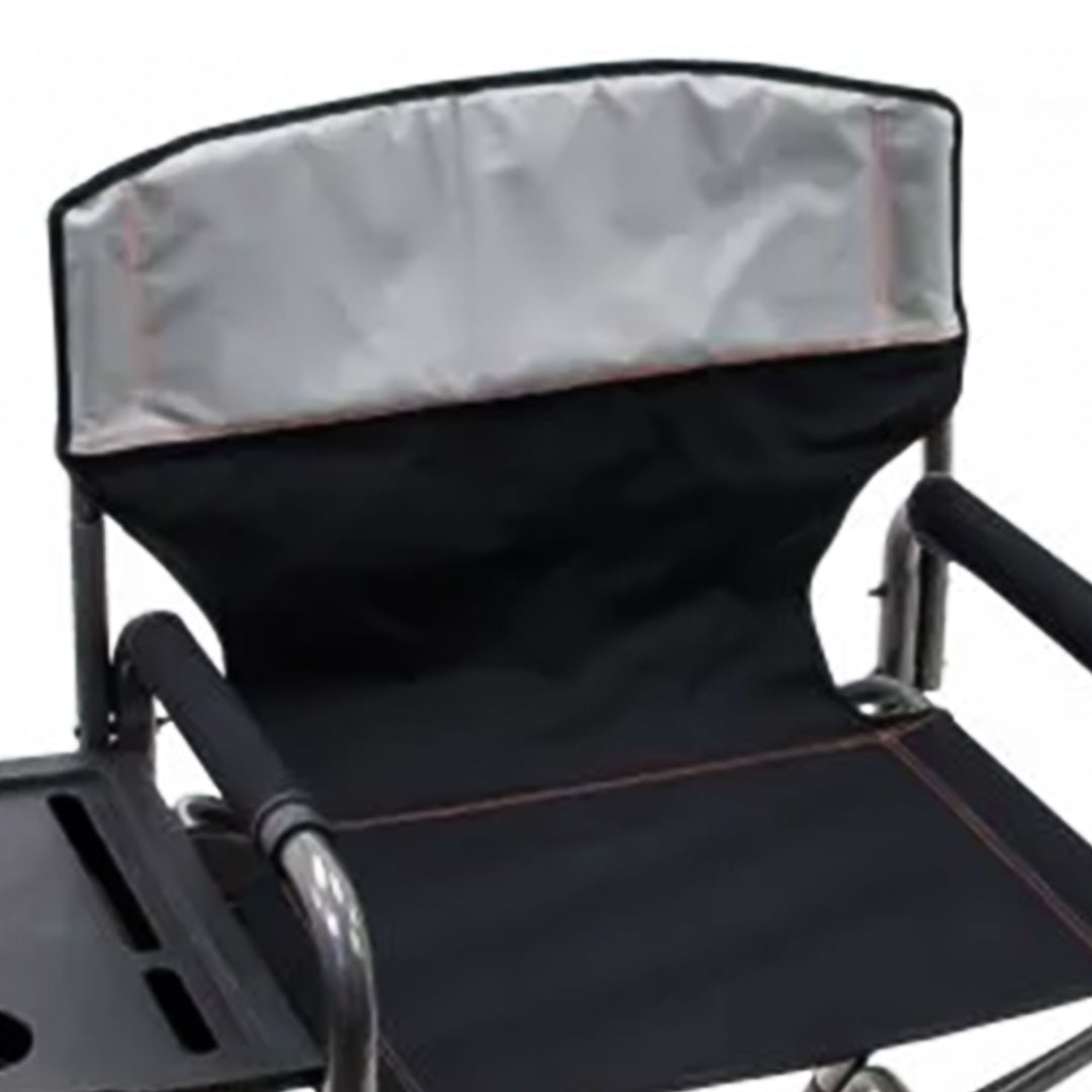 RIO Brands XXL Oversized Director’s Chair with Side Table and Carry Straps, Gray - VMInnovations