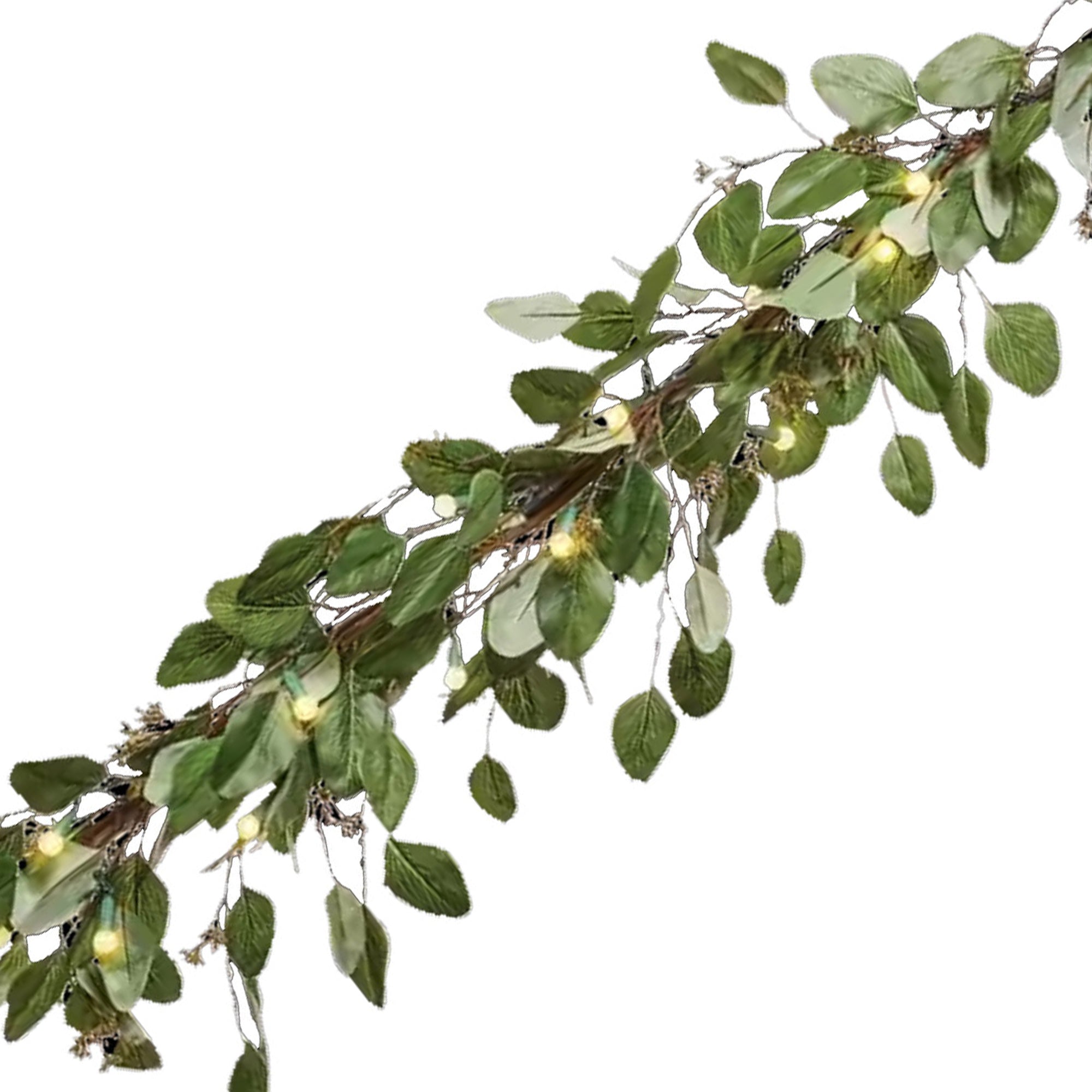 Noma Pre-Lit 9 Foot Christmas Garland with Battery Operated LED Lights (2 Pack)