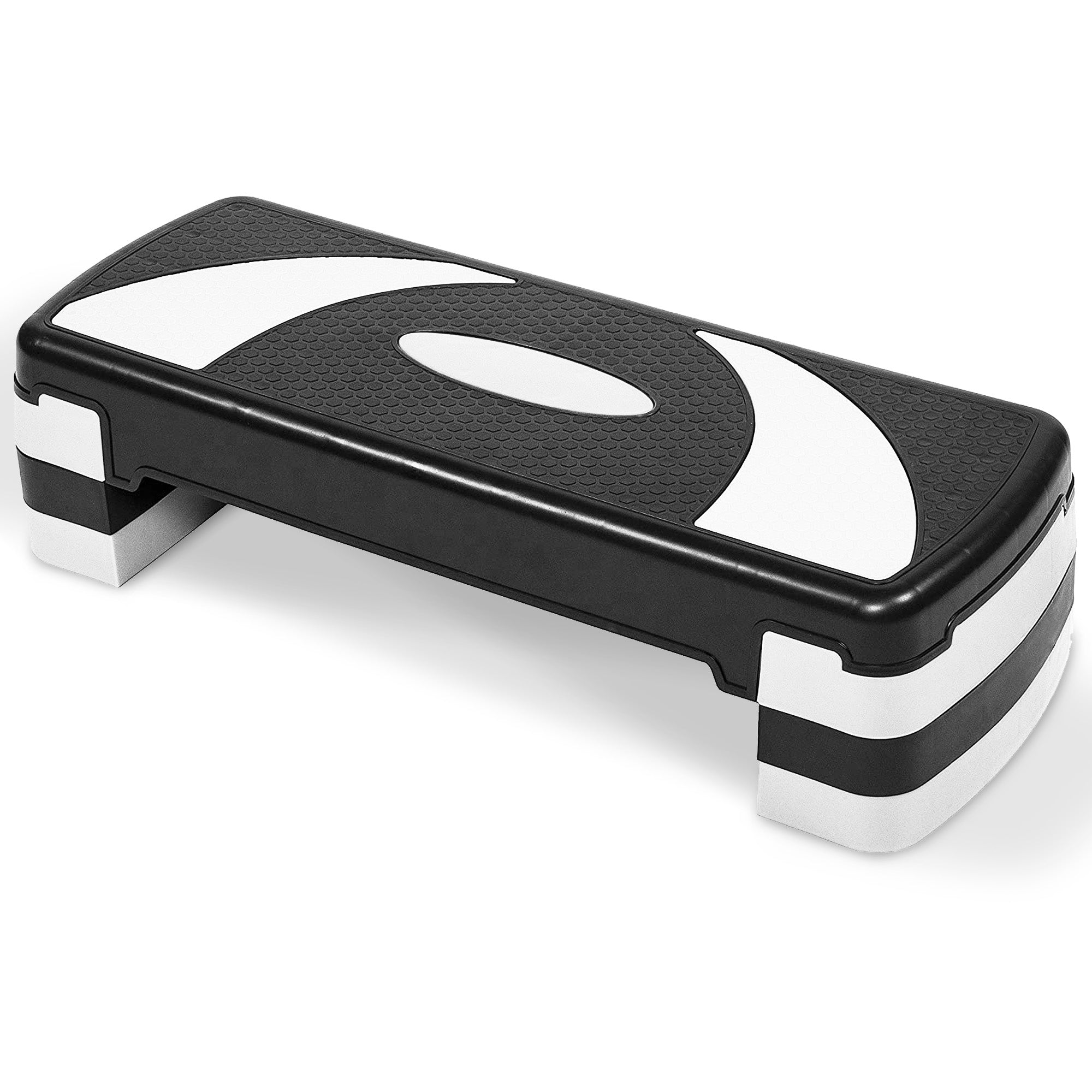 BalanceFrom Fitness Adjustable Workout Aerobic Step Platform Trainer w/Raisers