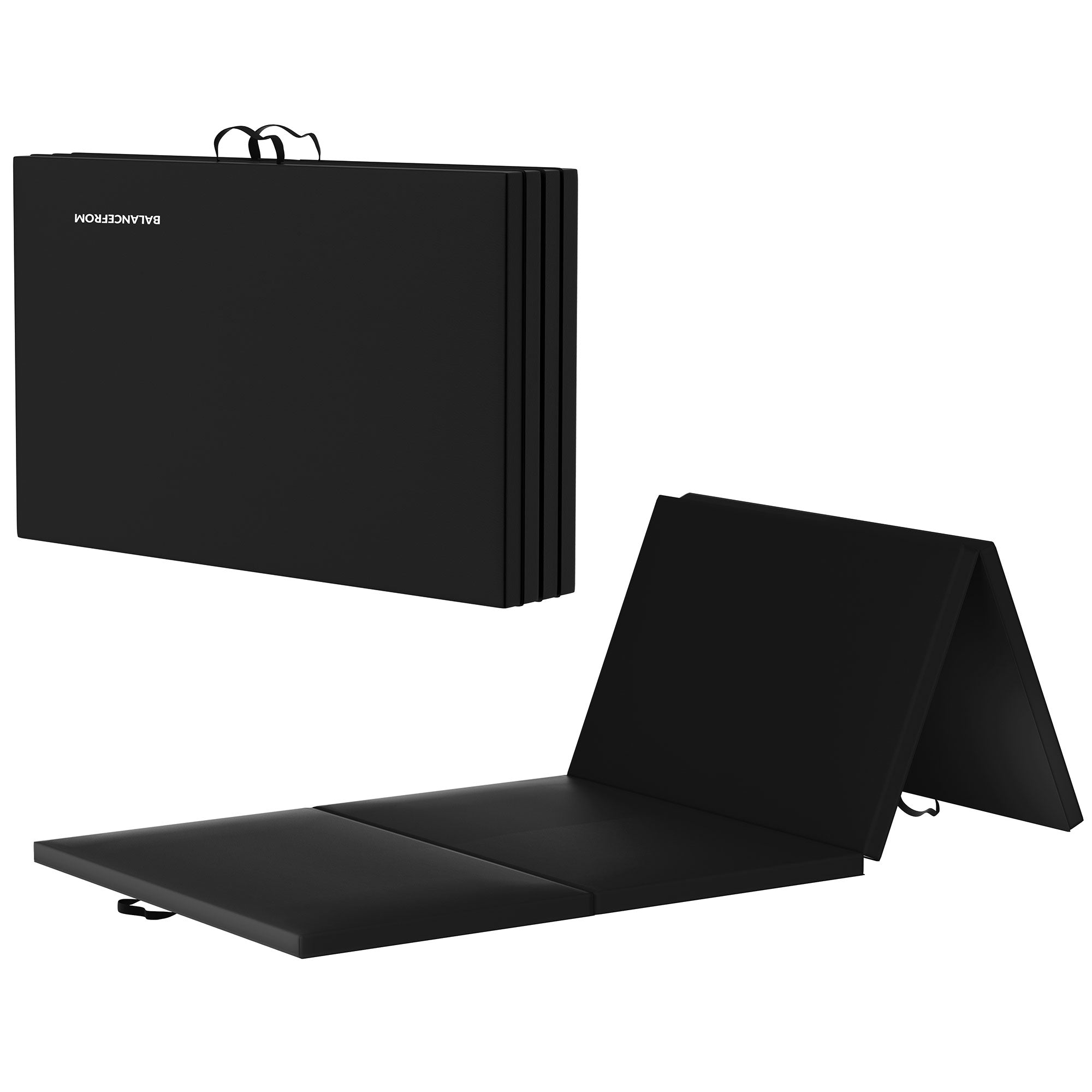 BalanceFrom 4'x8'x2" All Purpose Folding Fitness Gymnastics Gym Mat, Black(Used) - VMInnovations