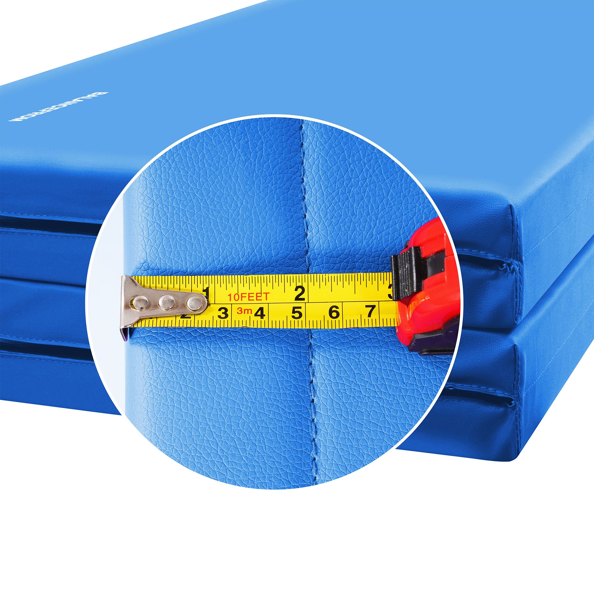 BalanceFrom 4' x 6' x 2" All Purpose Folding Fitness Gymnastics Gym Mat, Blue - VMInnovations