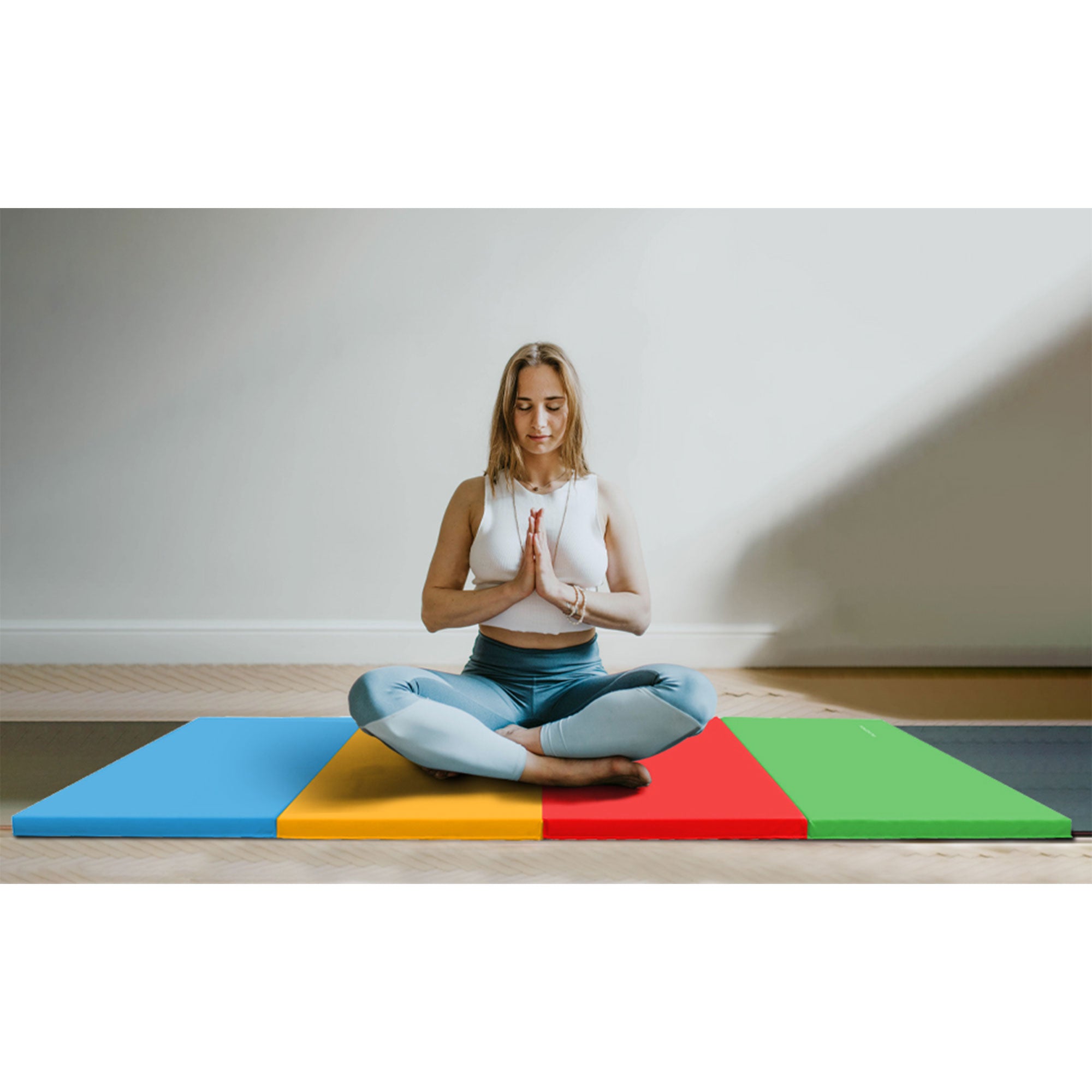 BalanceFrom 4' x 6' x 2" All Purpose Folding Fitness Gymnastics Gym Mat, Multi - VMInnovations