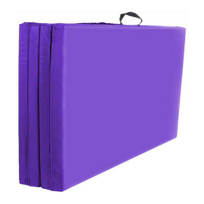 BalanceFrom 4' x 6' x 2" All Purpose Folding Fitness Gymnastics Gym Mat, Purple