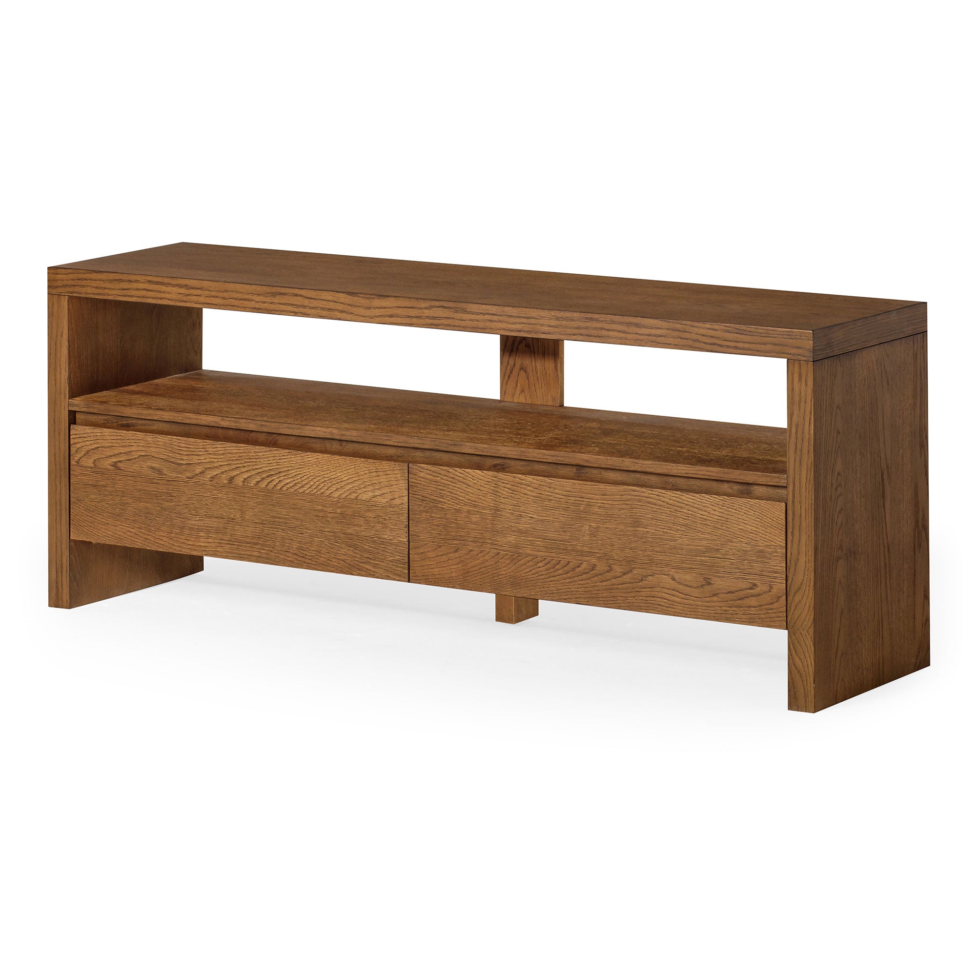 Maven Lane Ada Contemporary Wooden Media Unit in Refined Brown Finish (Open Box) - VMInnovations