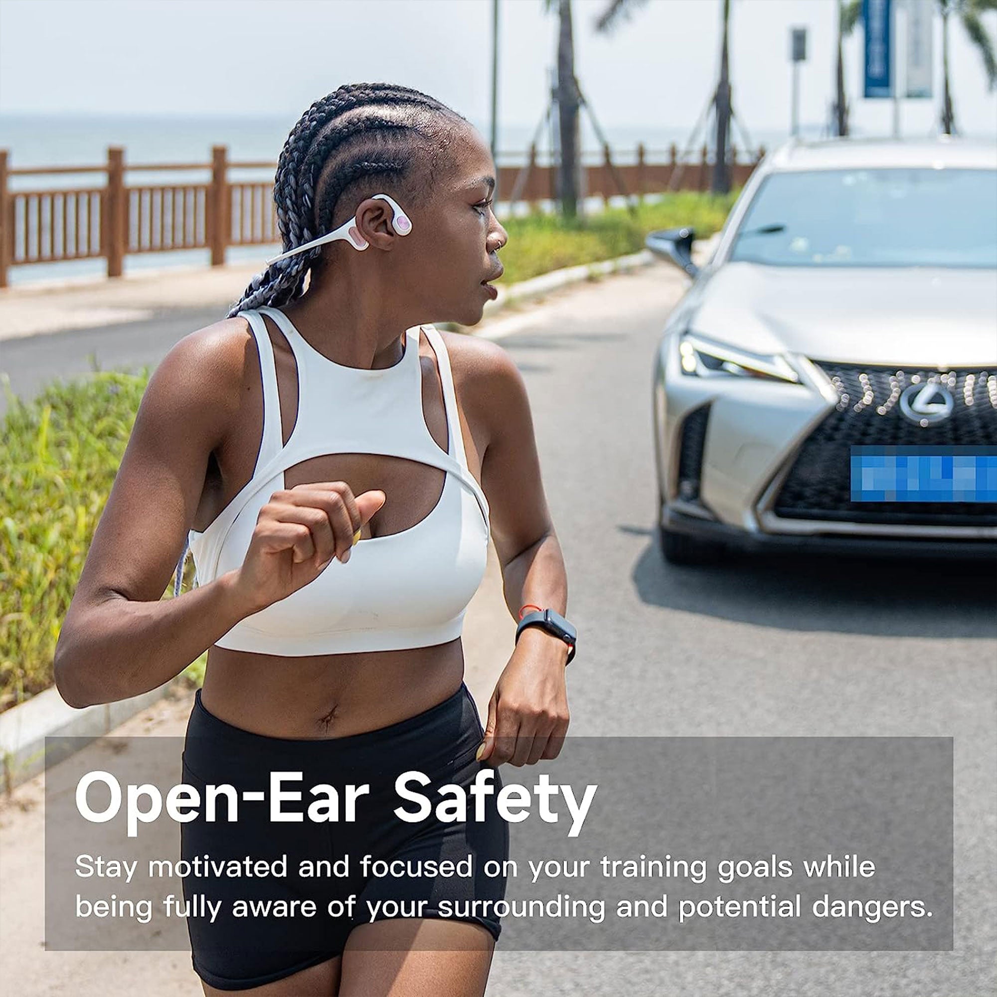MOJAWA MOJO 2 Run Air Bone Wireless Bluetooth Sport Headphones, Black(For Parts)