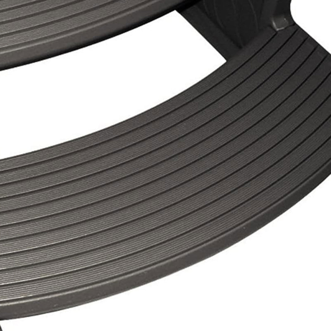 Confer Plastics Handi-Step Spa Hot Tub Stairs for Straight/Curved Spas, Charcoal - VMInnovations