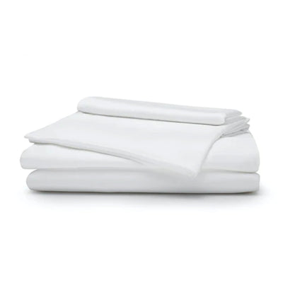 Sleepgram Viscose from Bamboo Cal King Bed Sheet Set with 2 Pillowcases, White