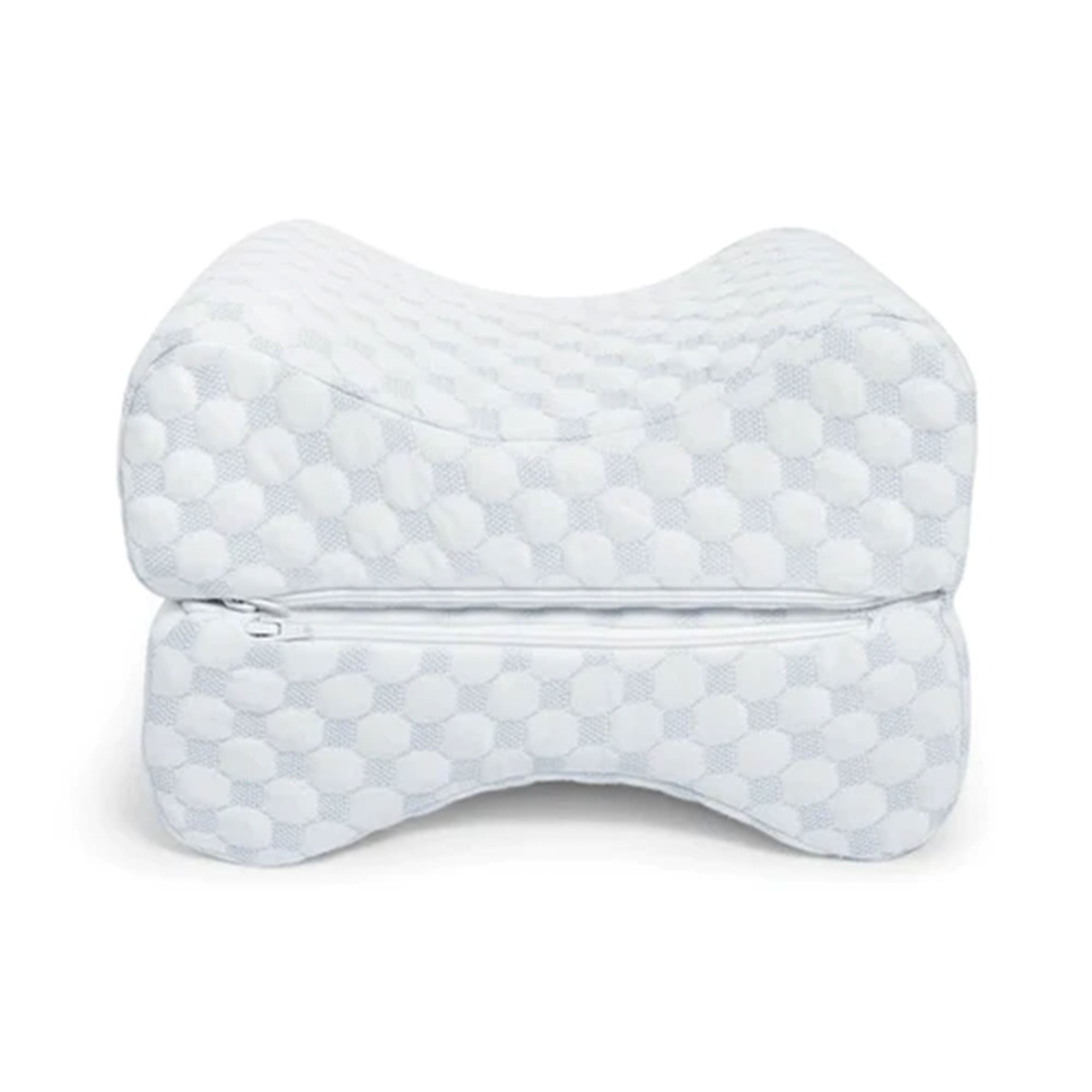 Sleepgram High Density Foam Contour Knee Pillow with Outer Cooling Cover, Gray