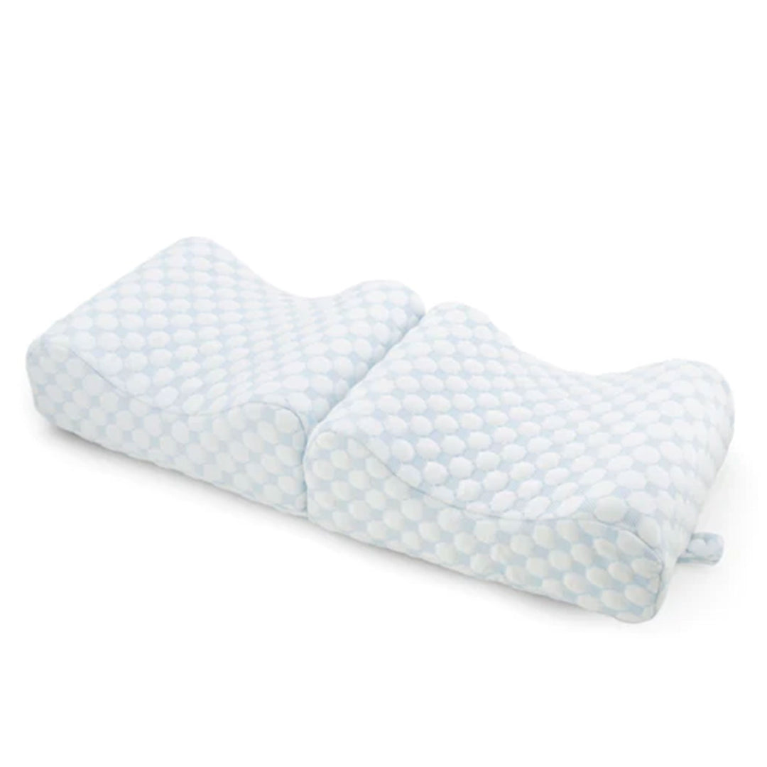 Sleepgram High Density Foam Contour Knee Pillow with Outer Cooling Cover, Gray - VMInnovations