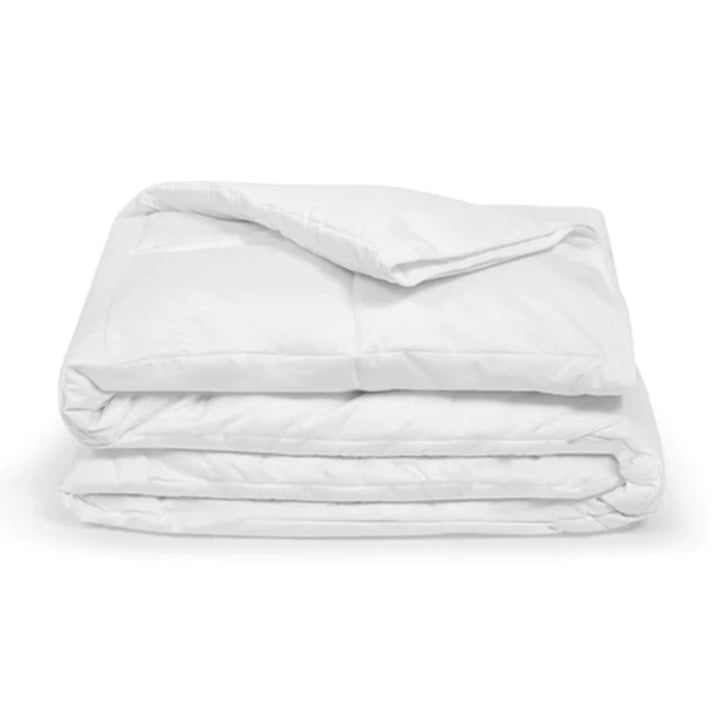 Sleepgram Twin Sized Pre Shrunk All Season Embroidered Cotton Comforter, White - VMInnovations