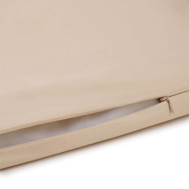 Sleepgram Supima 400 Thread Count Cotton Duvet Cover with Travel Bag, King, Sand